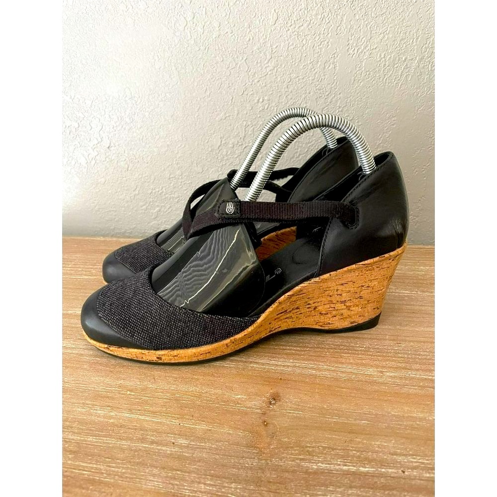 Teva Black and Tan Wedge Shoes